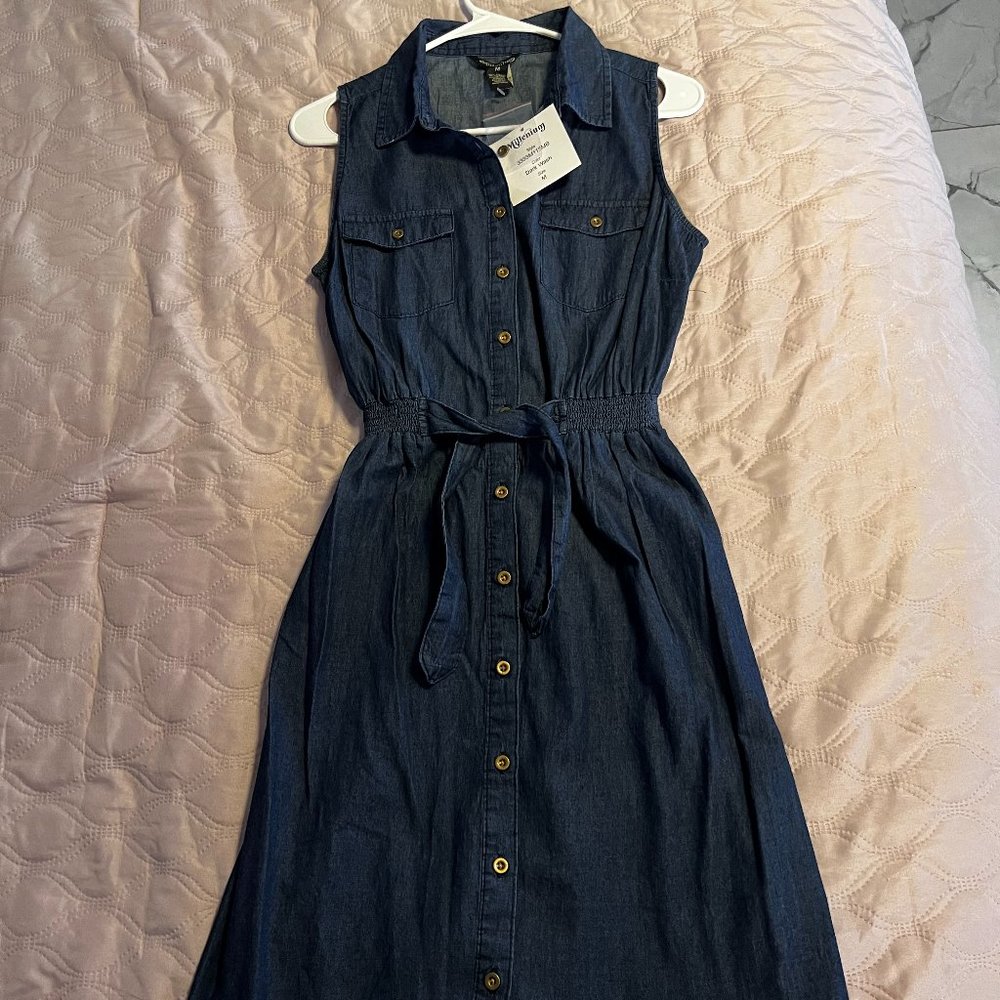 Blue Jean Button Dress.